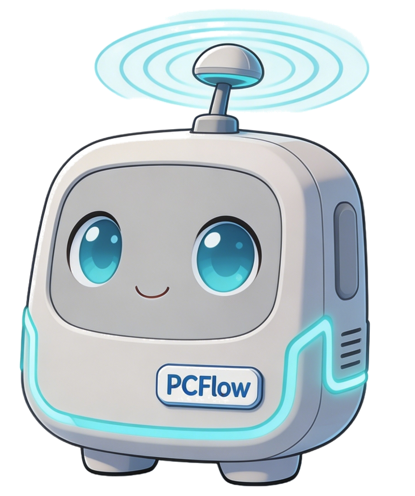 PCFlow radar mascot